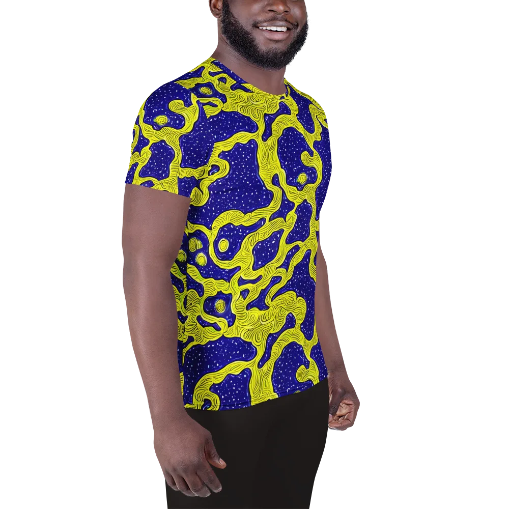 Sunlit Spiral on Men's Athletic T-Shirt — Right