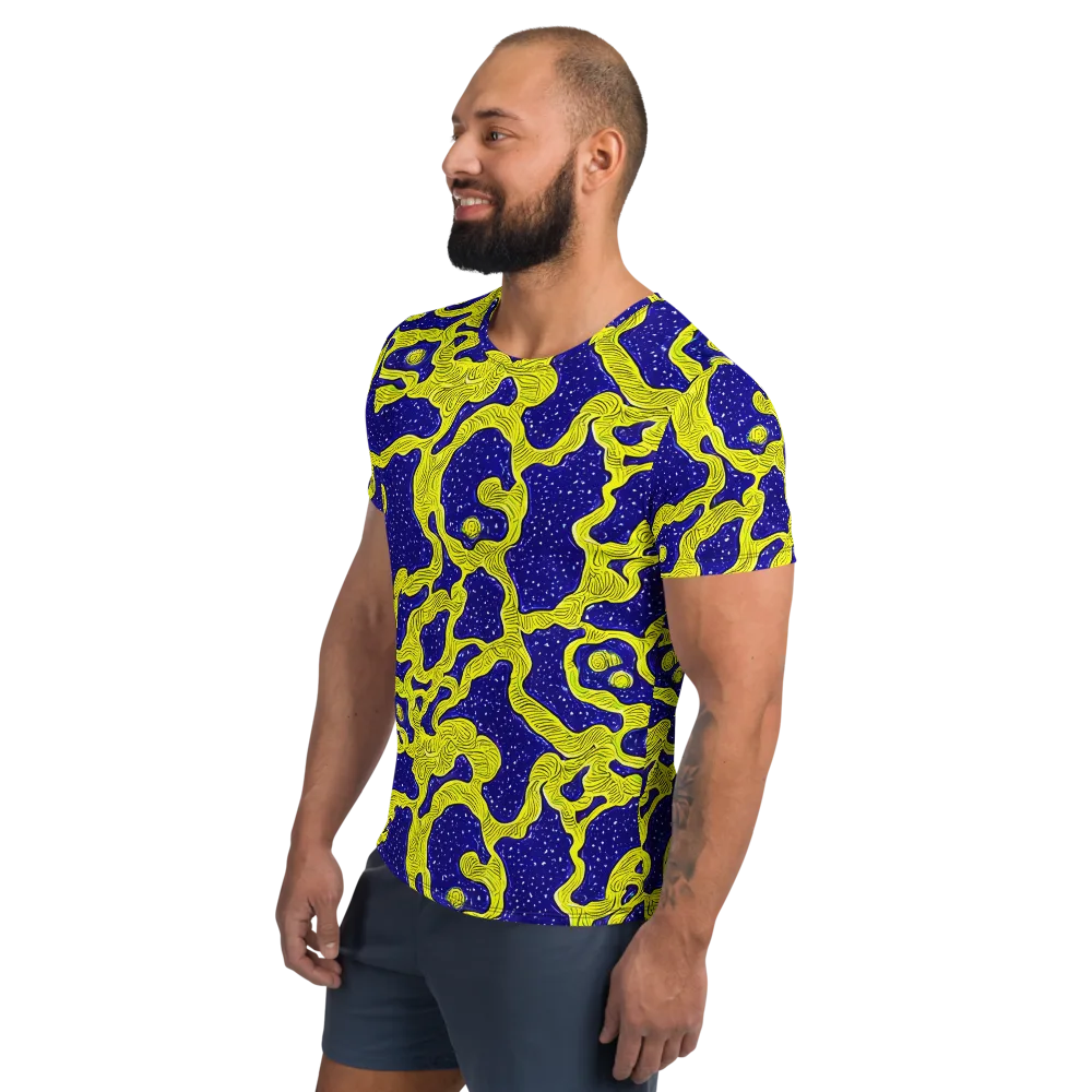 Sunlit Spiral on Men's Athletic T-Shirt — Left
