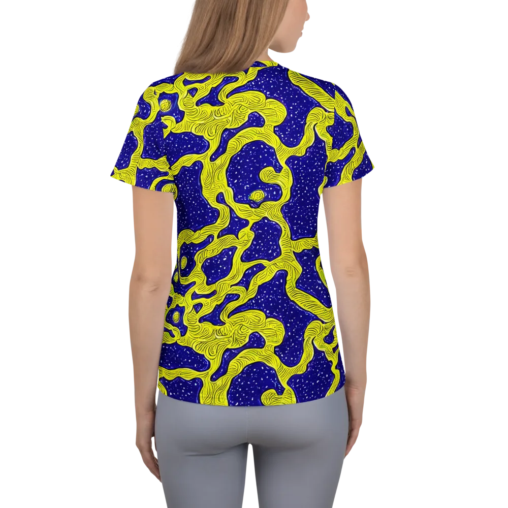 Sunlit Spiral on Women's Athletic T-Shirt — Back