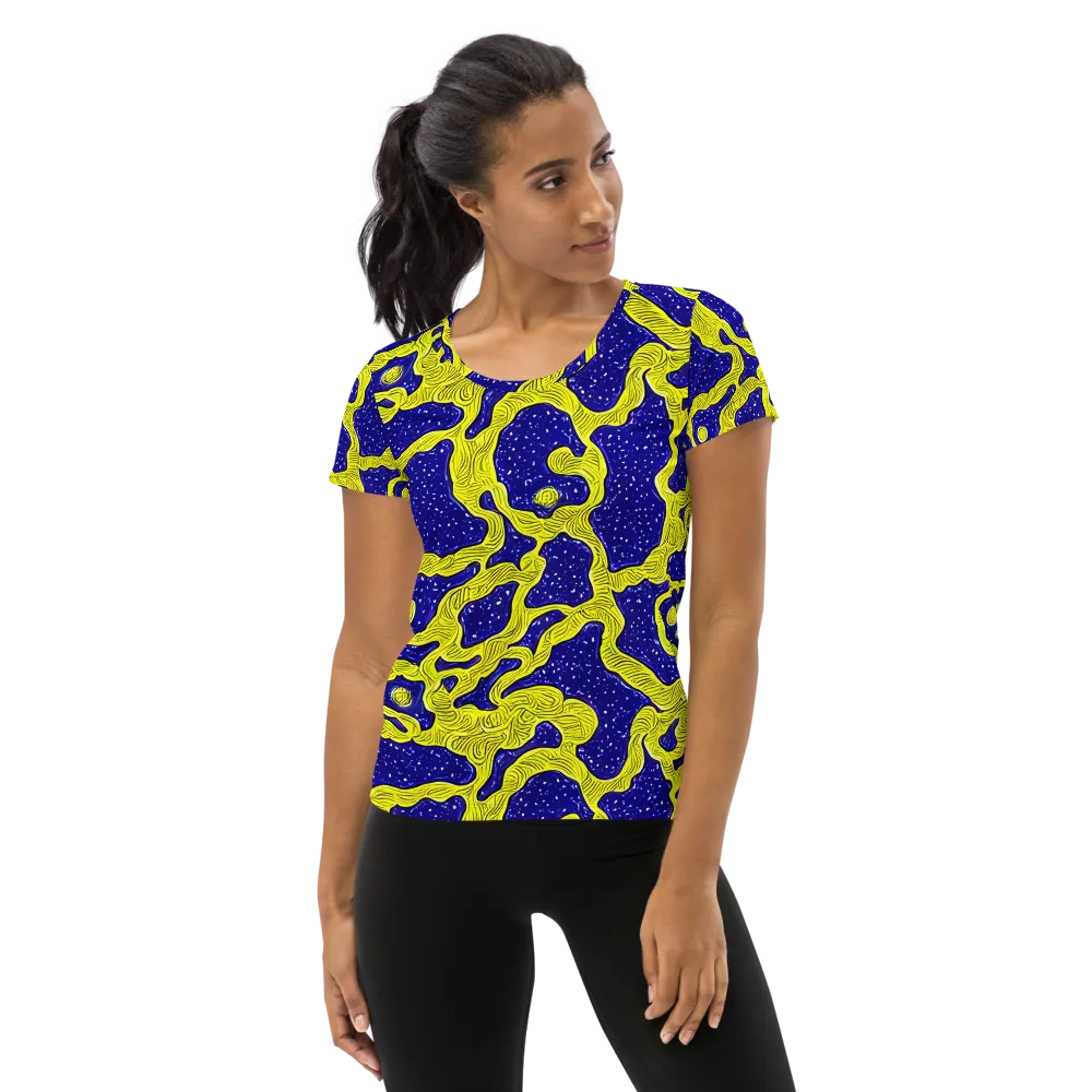 Sunlit Spiral on Women's Athletic T-Shirt — Front