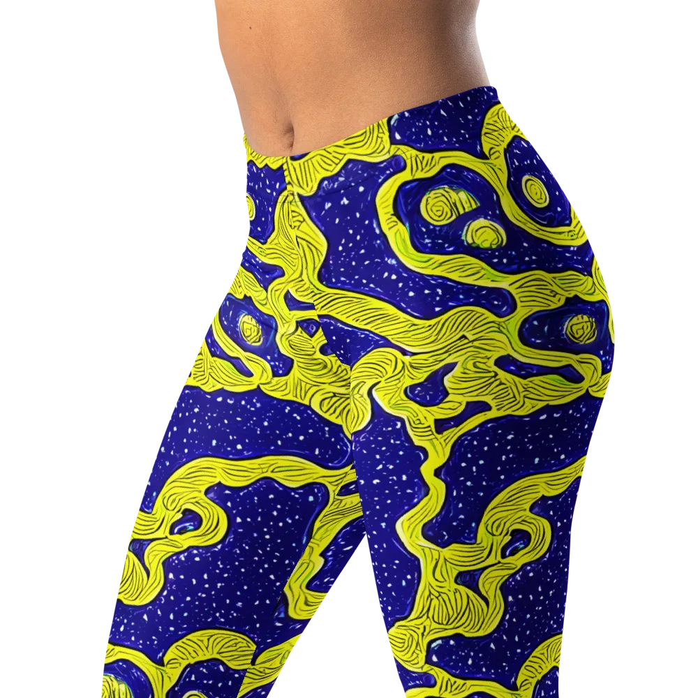 Sunlit Spiral on Leggings — Left Front