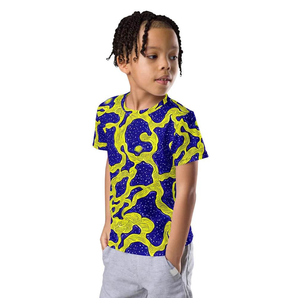 Sunlit Spiral on Kids Crew Neck T-Shirt — Left Front