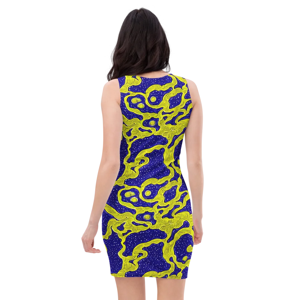 Sunlit Spiral on Bodycon Dress — Back