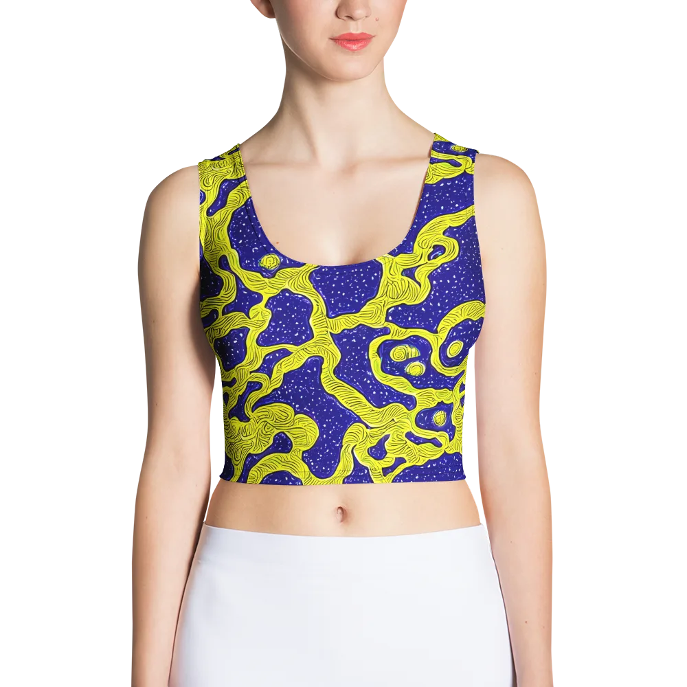 Sunlit Spiral on Crop Top — Front