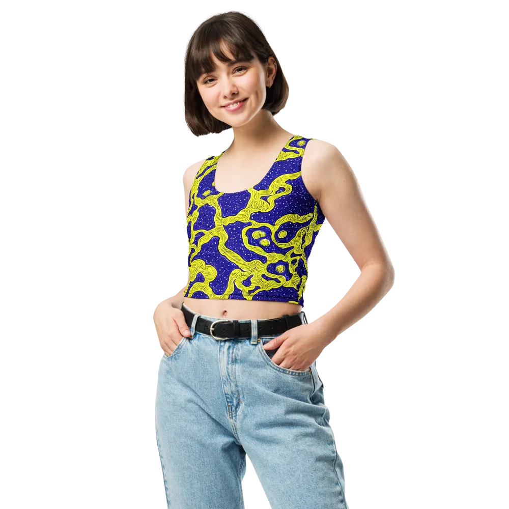 Sunlit Spiral on Crop Top — Front