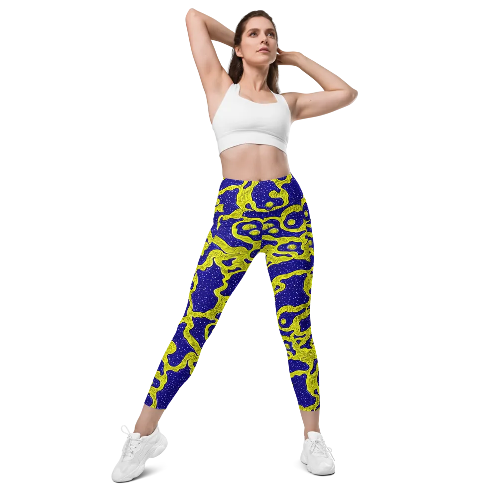 Sunlit Spiral on Leggings with Pockets — Front