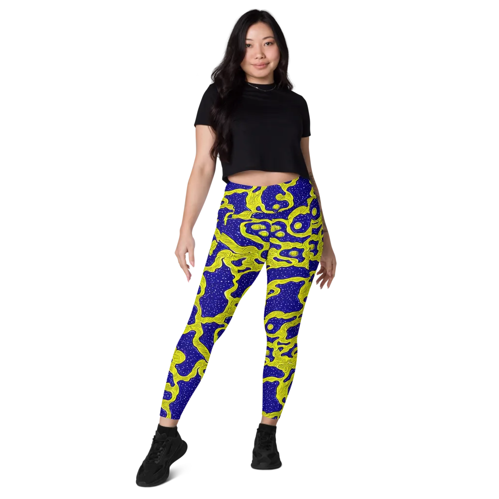 Sunlit Spiral on Leggings with Pockets — Front