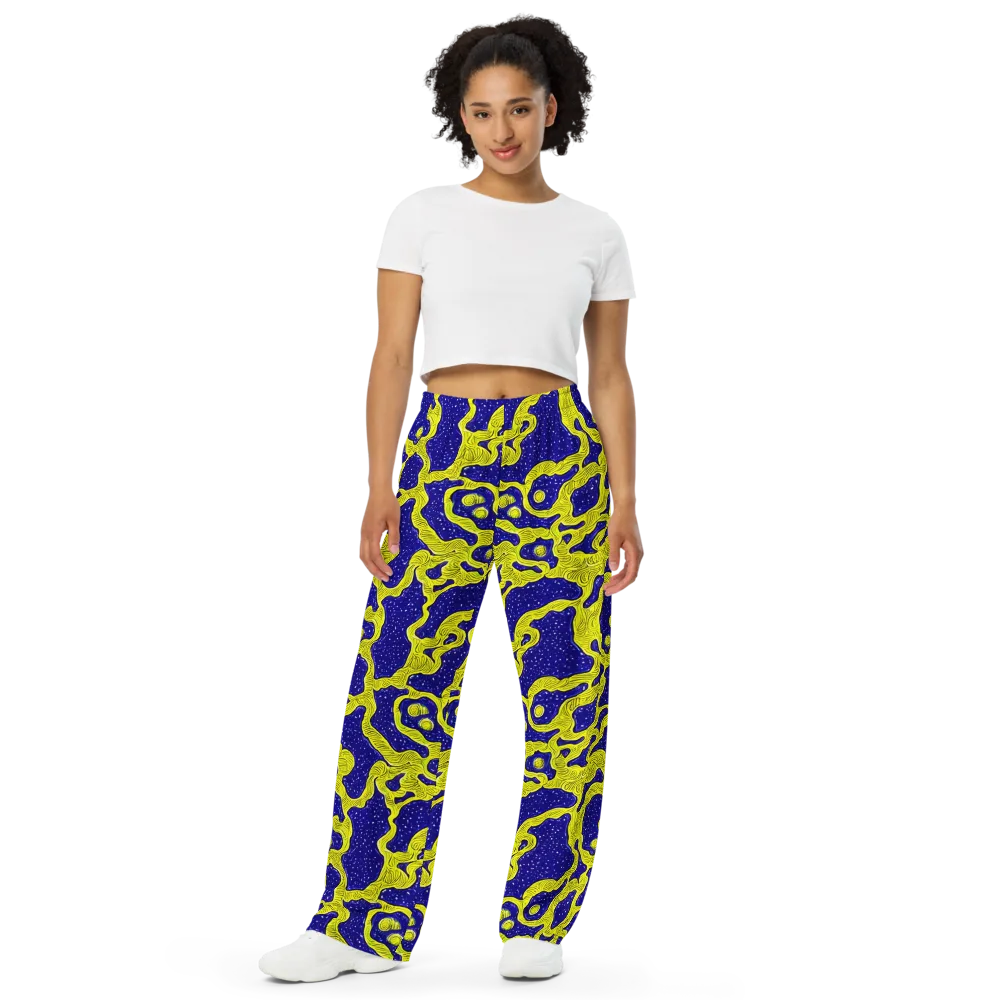Sunlit Spiral on Wide-Leg Pants — Front