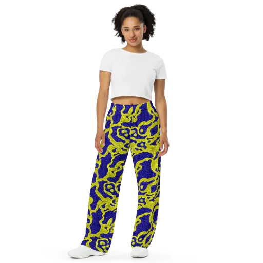 Sunlit Spiral on a Wide-Leg Pants