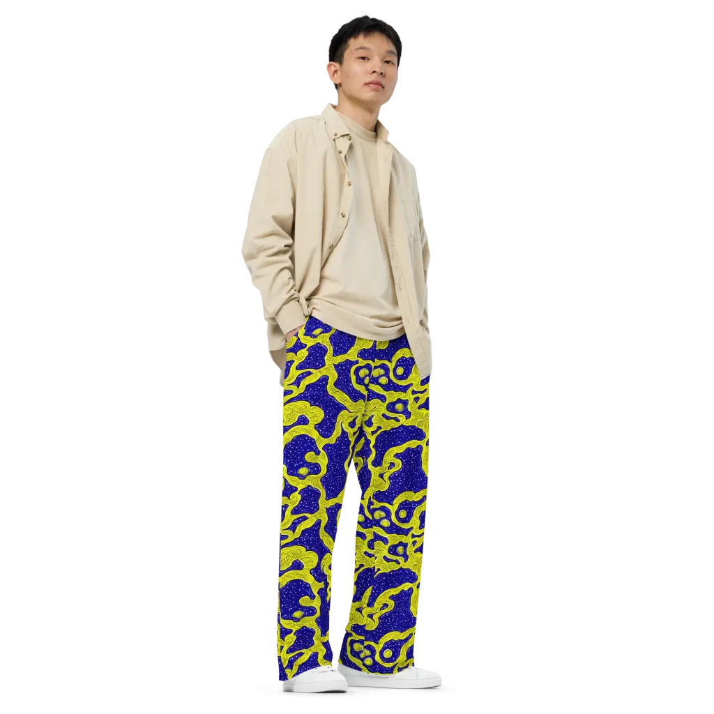 Sunlit Spiral on Wide-Leg Pants — Right Front