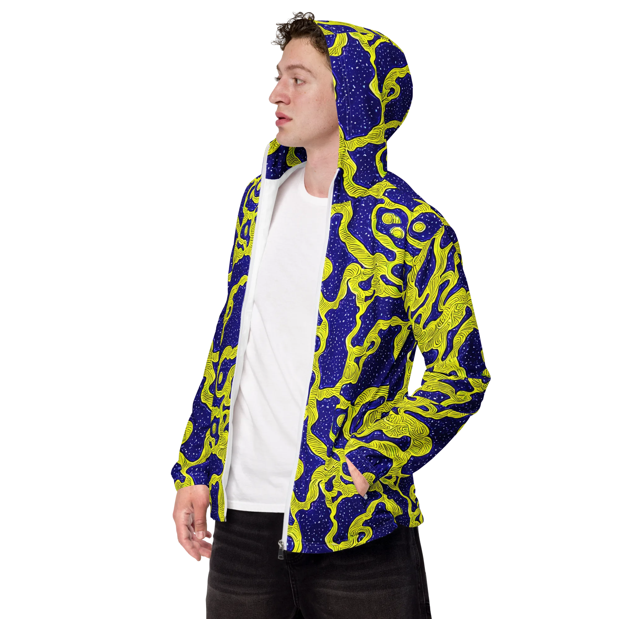 Sunlit Spiral on Men's Windbreaker — Left Front