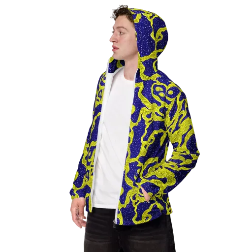 Sunlit Spiral on a Men's Windbreaker