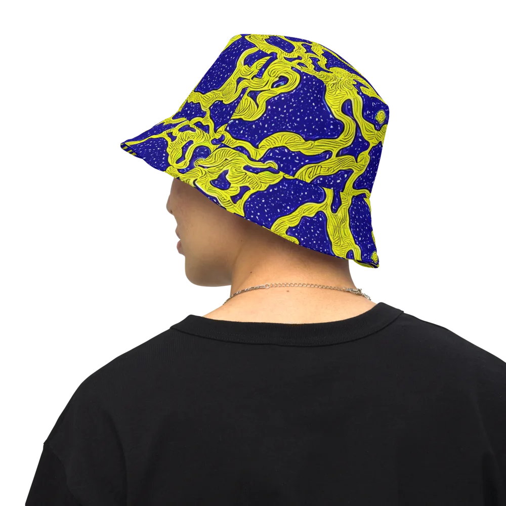 Sunlit Spiral on Reversible Bucket Hat — Back Inside