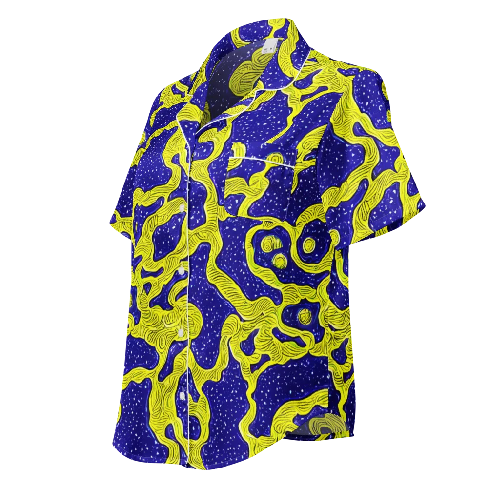 Sunlit Spiral on Women's Short Sleeve Pajama Top — Left Front