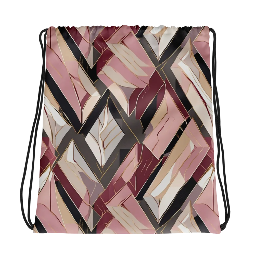 Rose Quartz Angles on Drawstring Bag — Photo