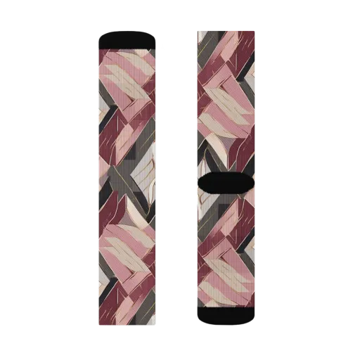Rose Quartz Angles on a Socks