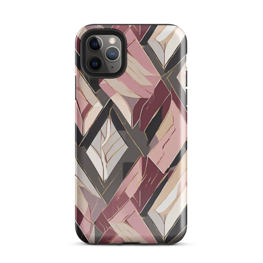 Rose Quartz Angles on Tough Case for iPhone® — Front