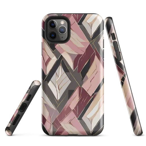 Rose Quartz Angles on a Tough Case for iPhone®