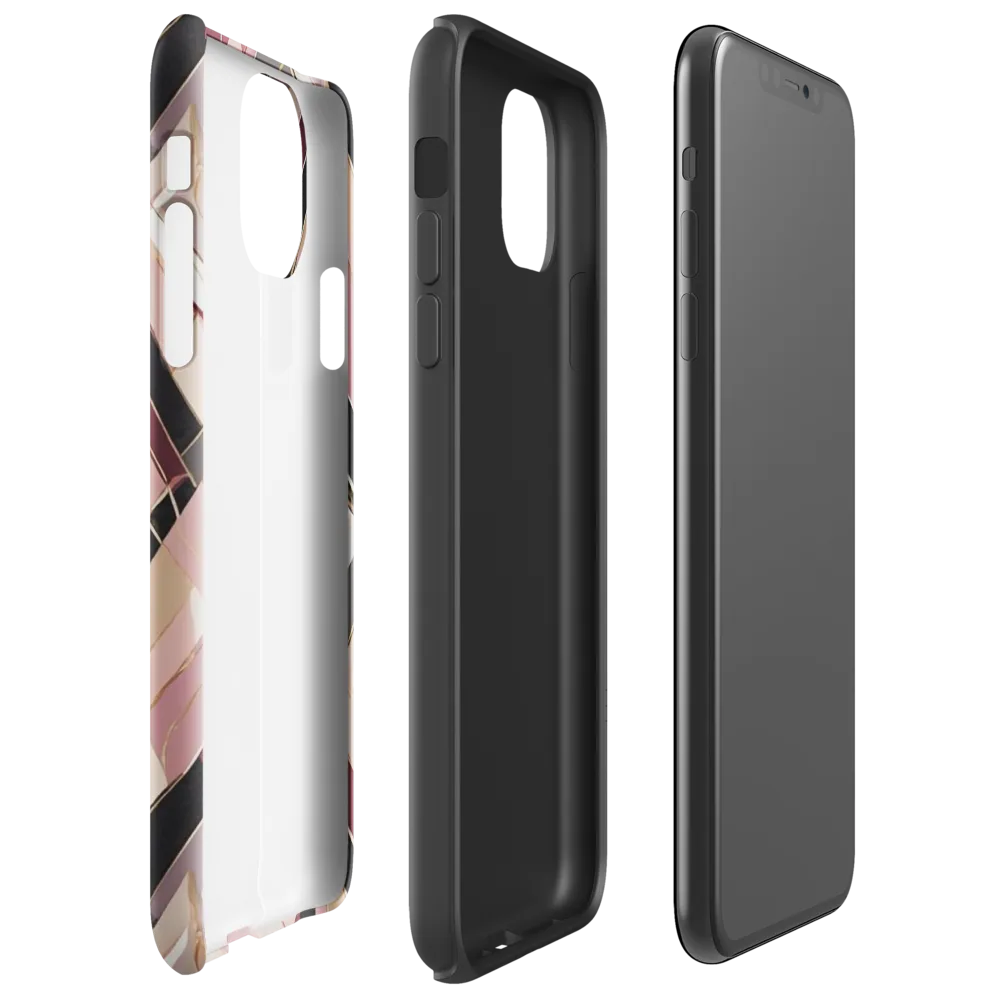 Rose Quartz Angles on Tough Case for iPhone® — Right
