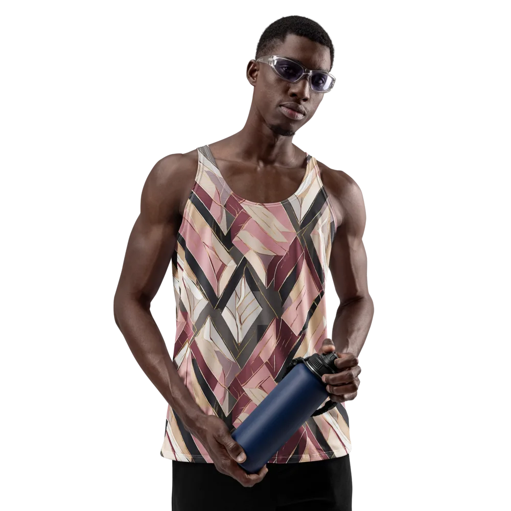 Rose Quartz Angles on Men's Tank Top — Front