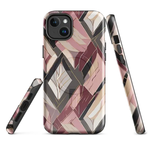 Rose Quartz Angles on a MagSafe Tough Case for iPhone®