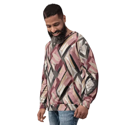Rose Quartz Angles on a Sweatshirt