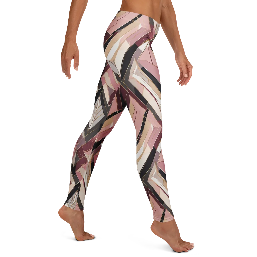 Rose Quartz Angles on Leggings — Right