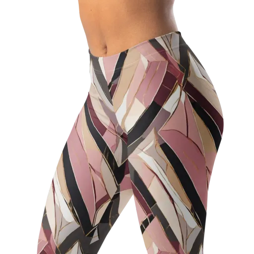 Rose Quartz Angles on a Leggings