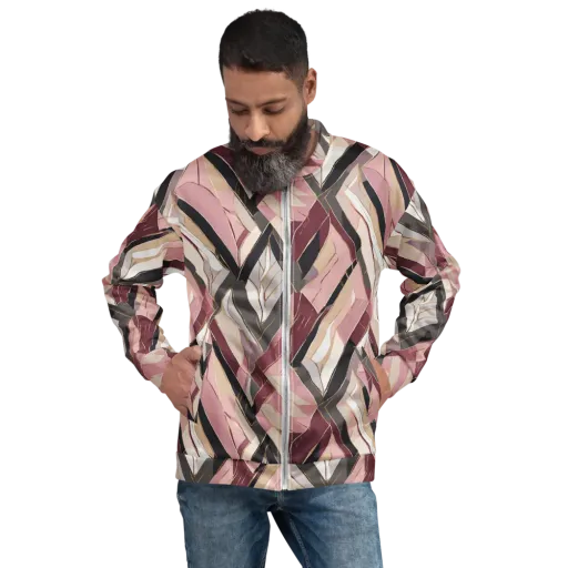 Rose Quartz Angles on a Bomber Jacket