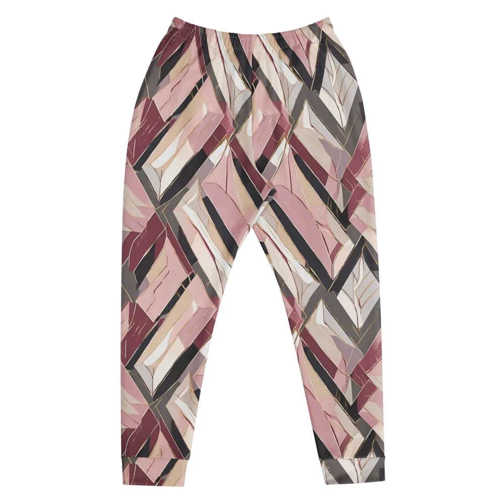 Rose Quartz Angles on Men's Joggers — Front