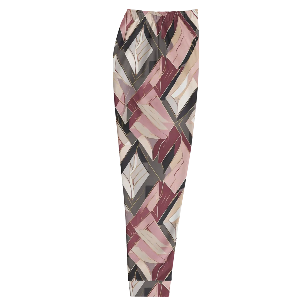 Rose Quartz Angles on Men's Joggers — Right