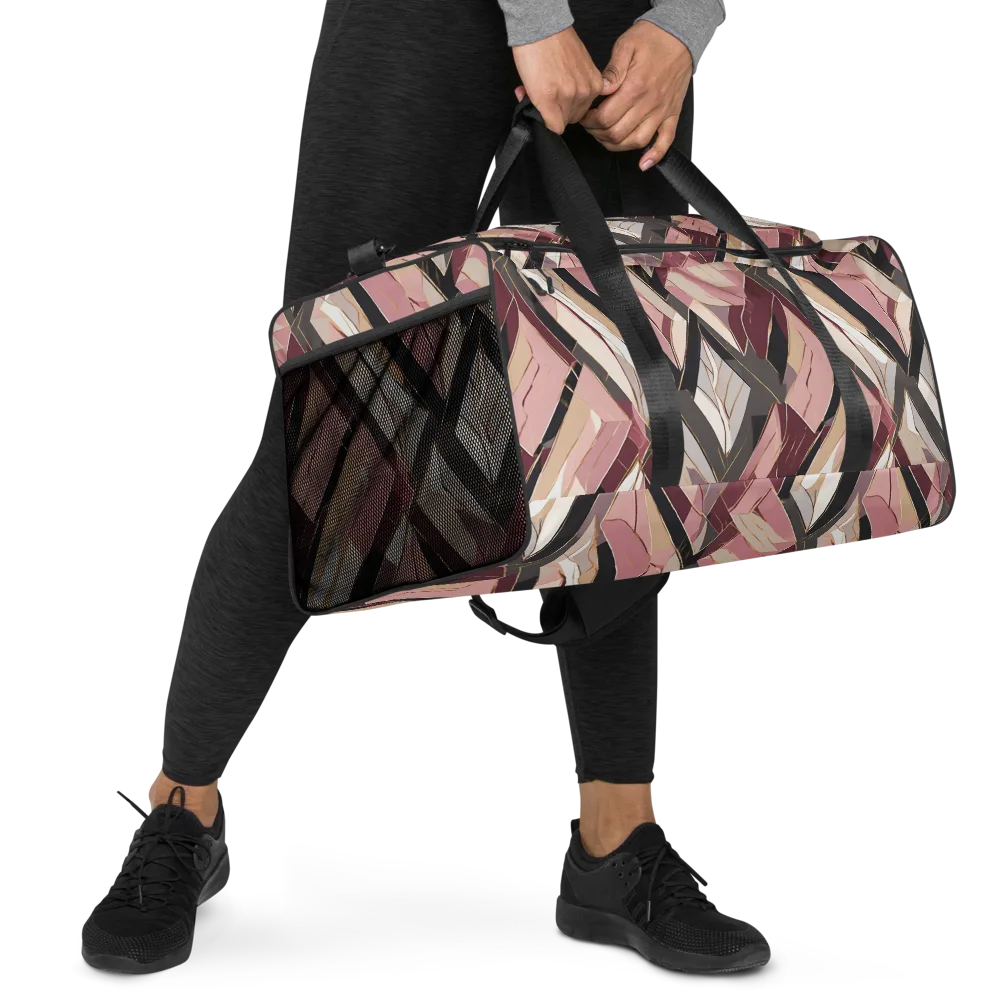 Rose Quartz Angles on Duffle Bag — Right Front
