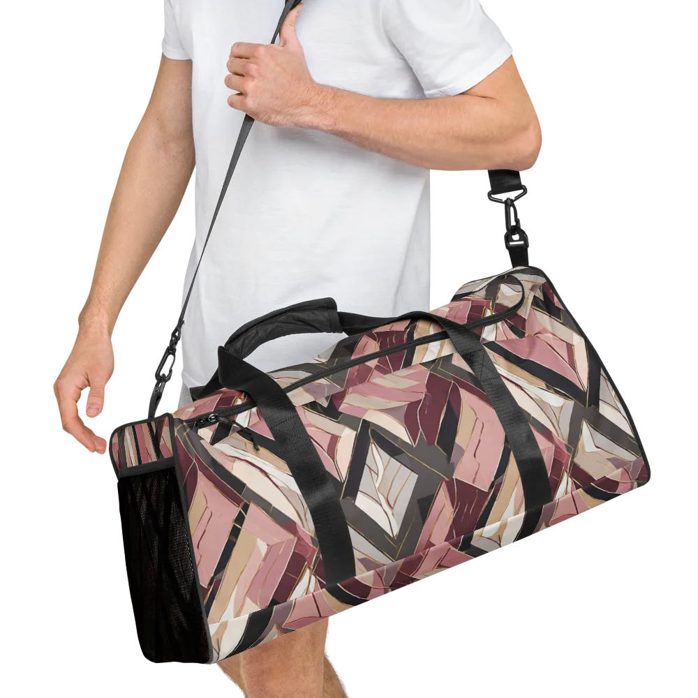 Rose Quartz Angles on Duffle Bag — Right Front