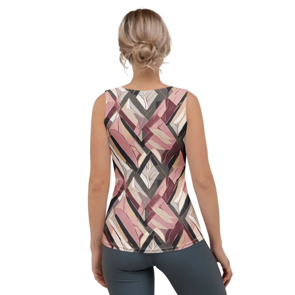 Rose Quartz Angles on Women's Tank Top — Back
