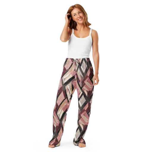 Rose Quartz Angles on a Women's Pajama Pants