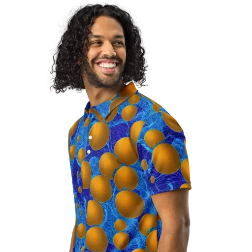 Remnev Reverie on a Men's Slim Fit Polo Shirt