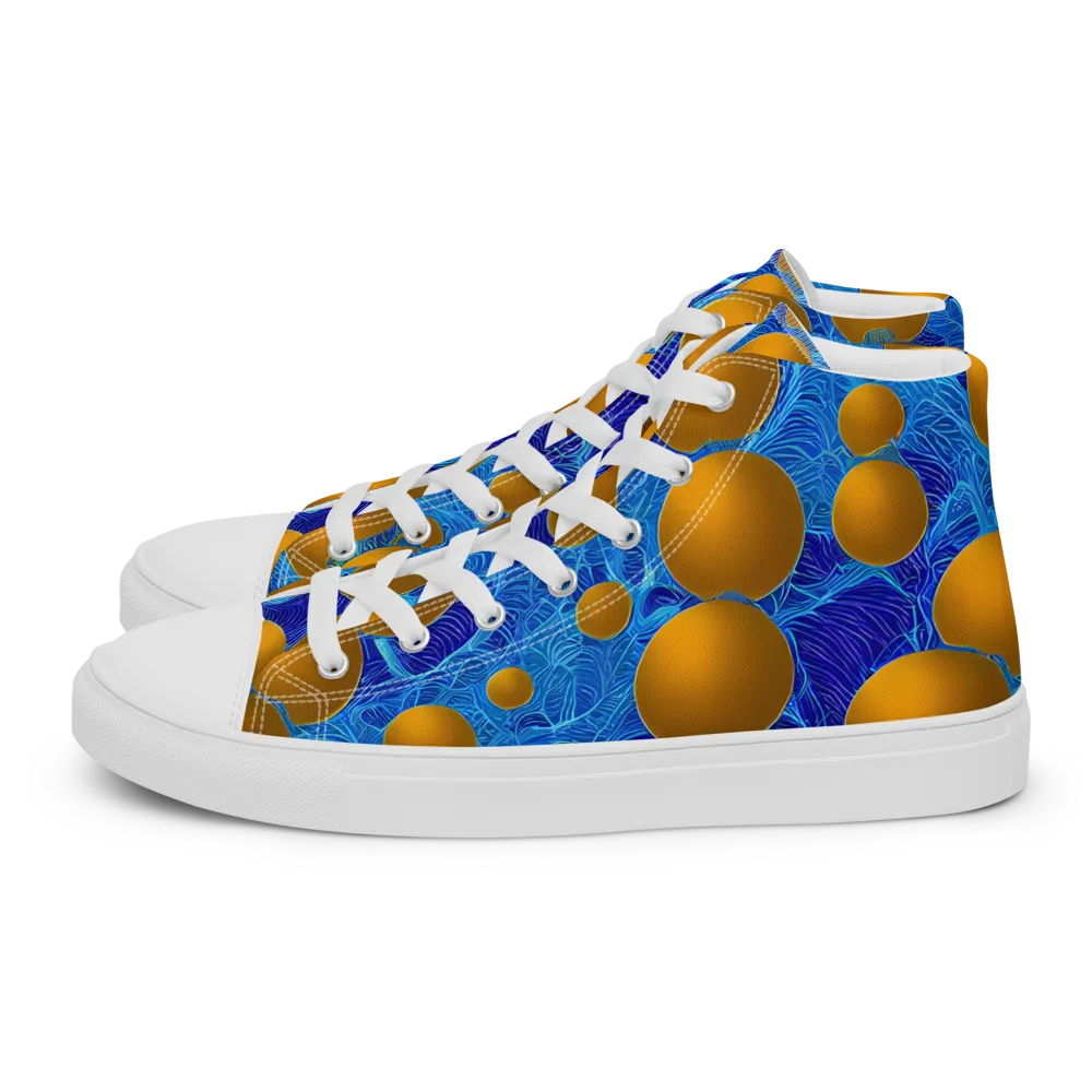 Remnev Reverie on Men's High Top Canvas Shoes — Left