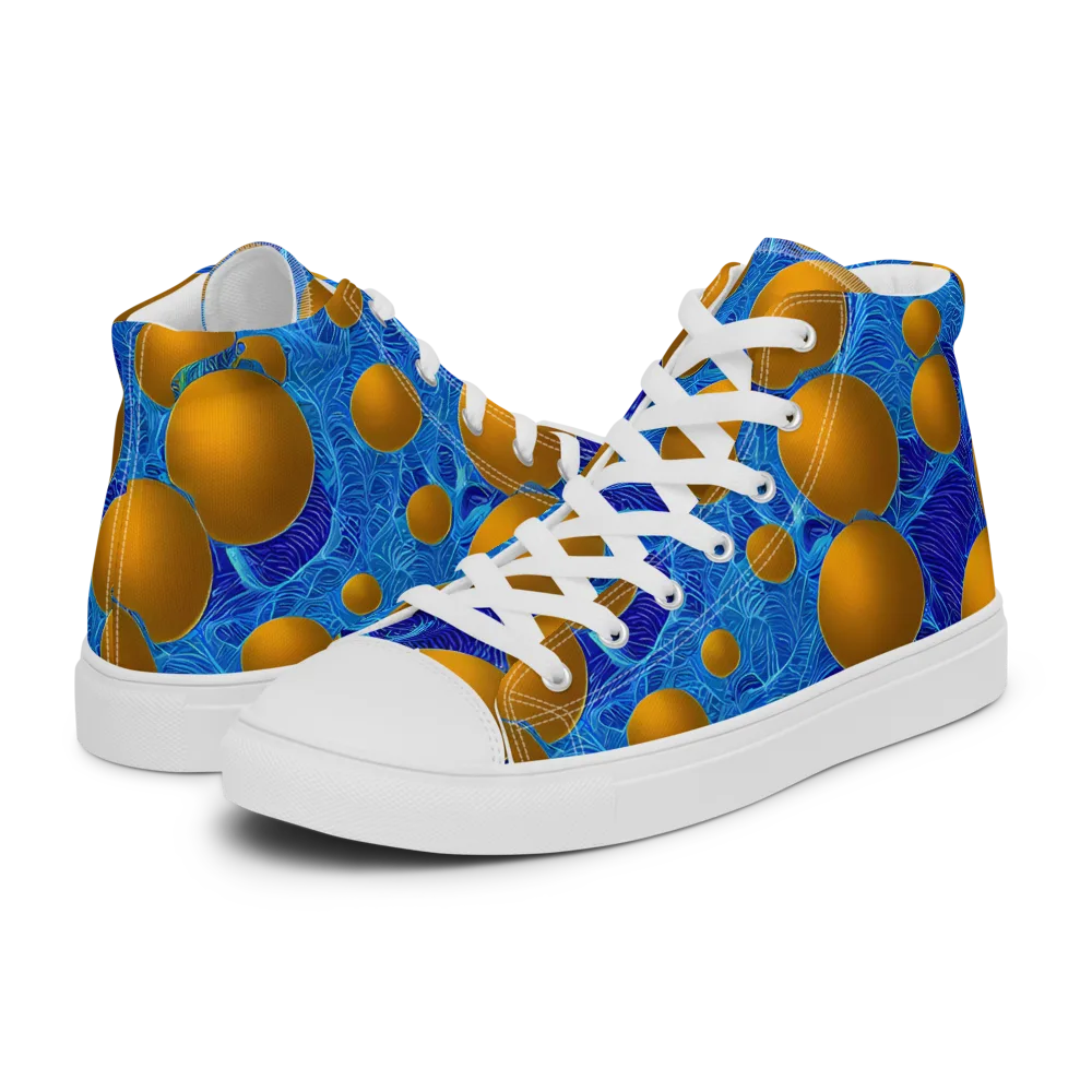 Remnev Reverie on Men's High Top Canvas Shoes — Left