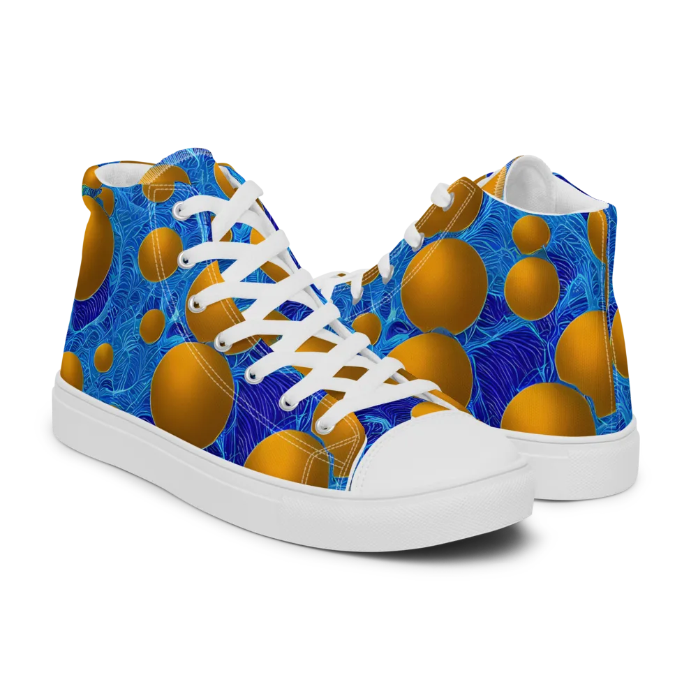 Remnev Reverie on Men's High Top Canvas Shoes — Right