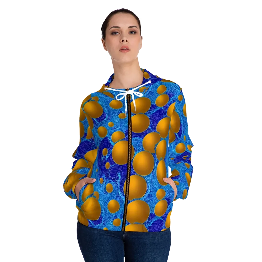Remnev Reverie on Women's Full-Zip Hoodie — Front On Person