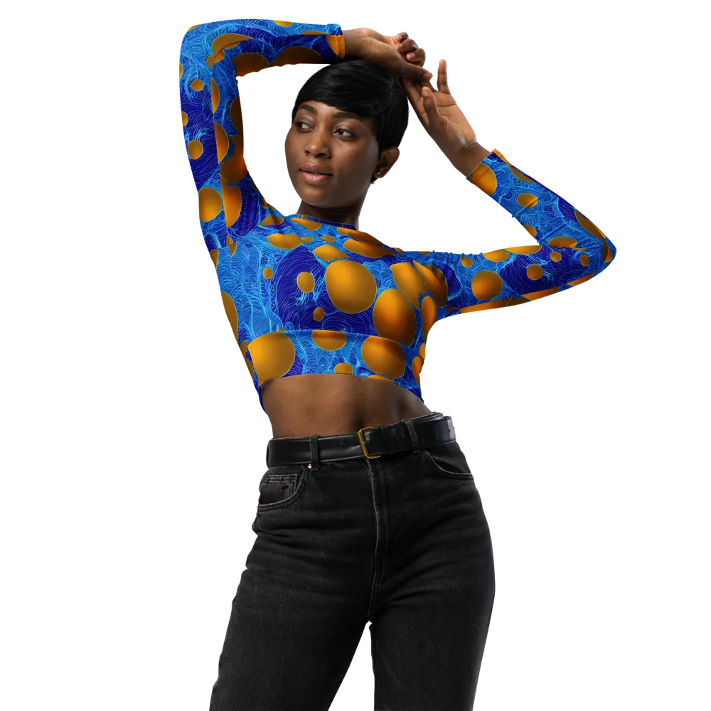 Remnev Reverie on Long Sleeve Crop Top — Front