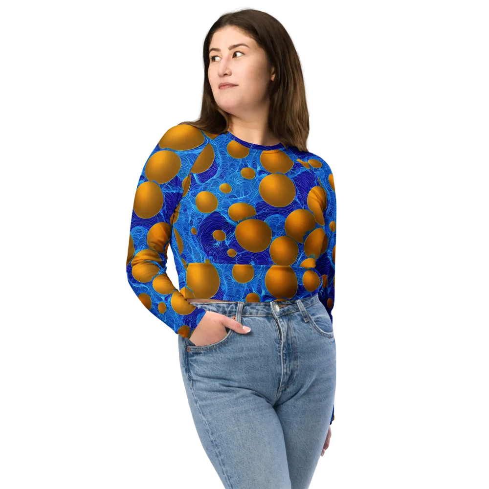 Remnev Reverie on Long Sleeve Crop Top — Front