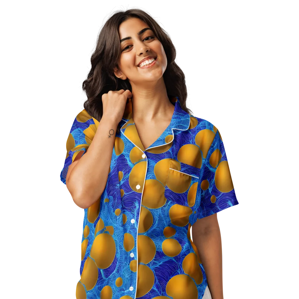 Remnev Reverie on Women's Short Sleeve Pajama Top — Front
