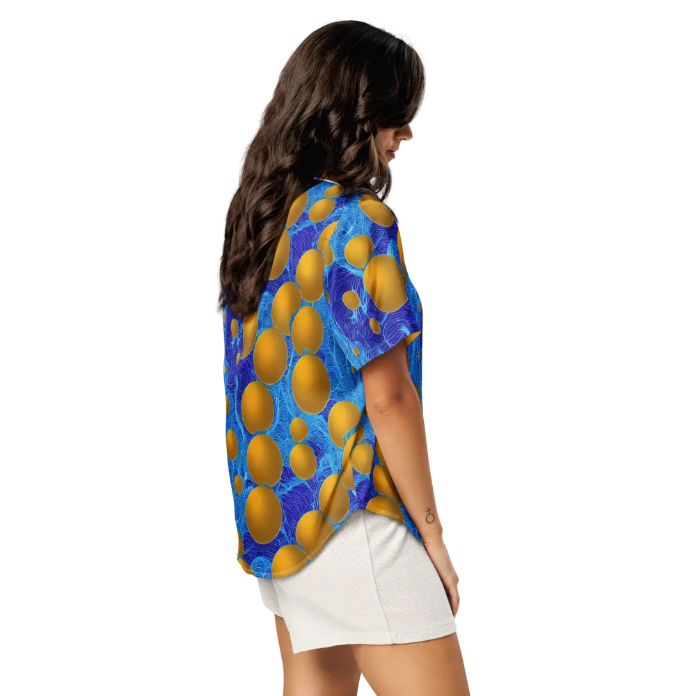 Remnev Reverie on Women's Short Sleeve Pajama Top — Right Back