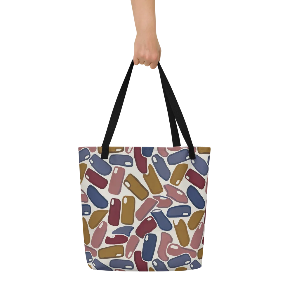 Chromatic Capsules on Large Tote Bag W/ Pocket — Front