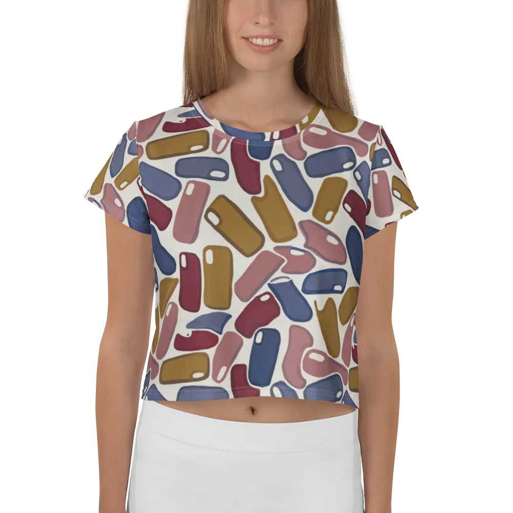 Chromatic Capsules on Crop Tee — Front