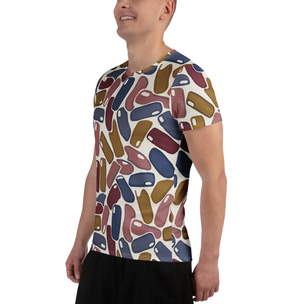 Chromatic Capsules on Men's Athletic T-Shirt — Left