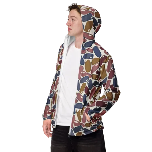 Chromatic Capsules on a Men's Windbreaker