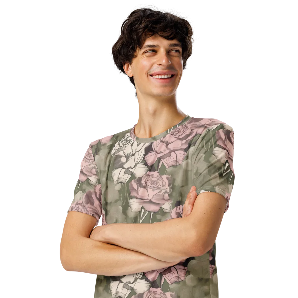 Rosewater Conservatory on Men's Crew Neck T-Shirt — Left Front