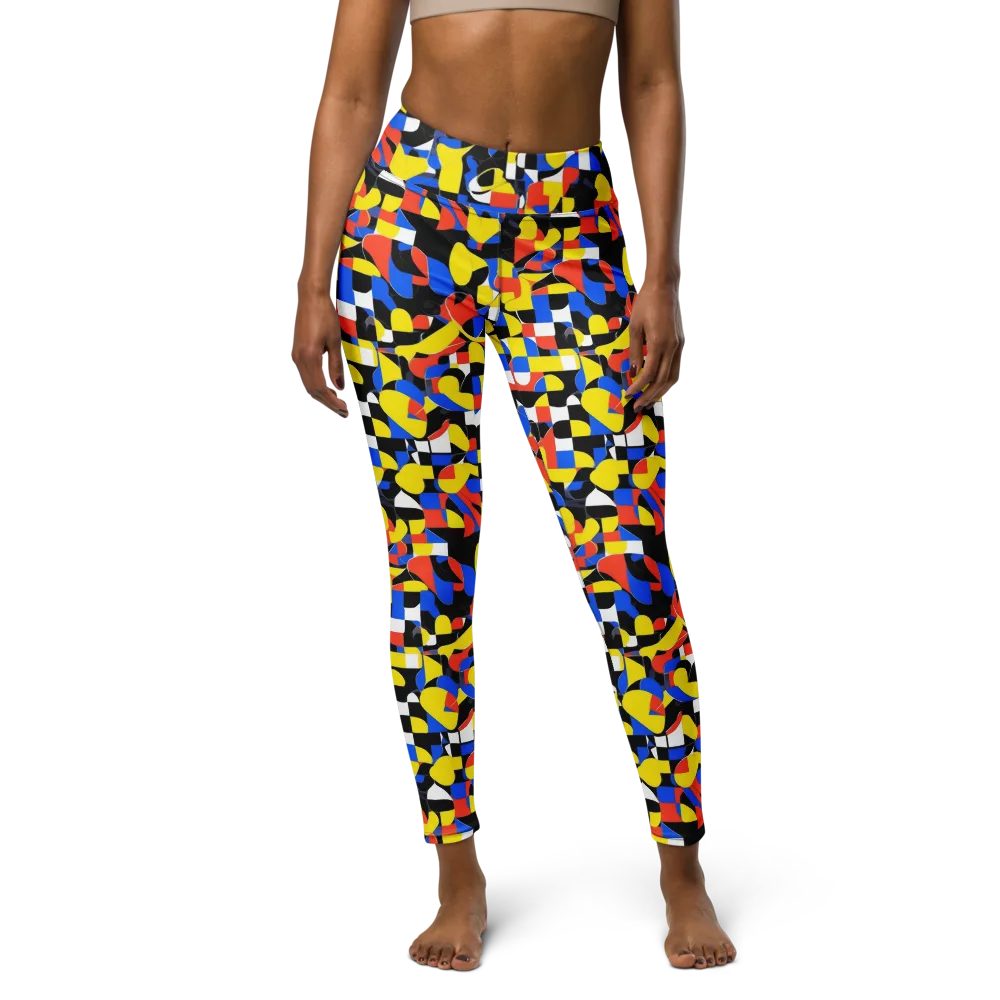 Midnight Geometry on Yoga Leggings — Front